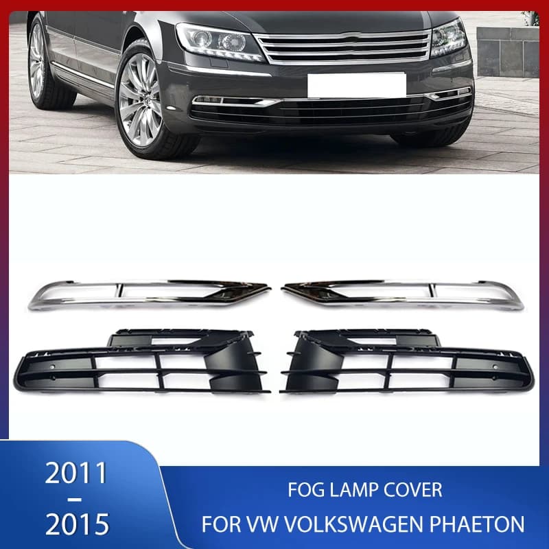 Front Fog Light Lamp Grille Grill Frame Strip For VW Volkswagen Phaeton 2011-2015 3D0853665J 3D0853666J 3D0854661H 3D0854662H