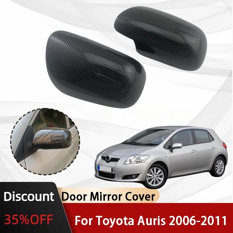 Cars Accessories 2pcs/set Chrome Carbon Fiber Door Mirror Cover For Toyota Auris 2006 2007 2008 2009 2010 2011