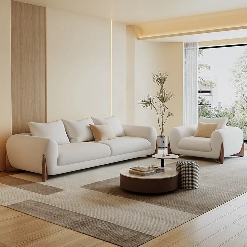 Designer Beige Living Room Sofas Aesthetic Italian Luxury Bedroom Room Sofas Lounge Apartments Divano Soggiorno Furniture Home