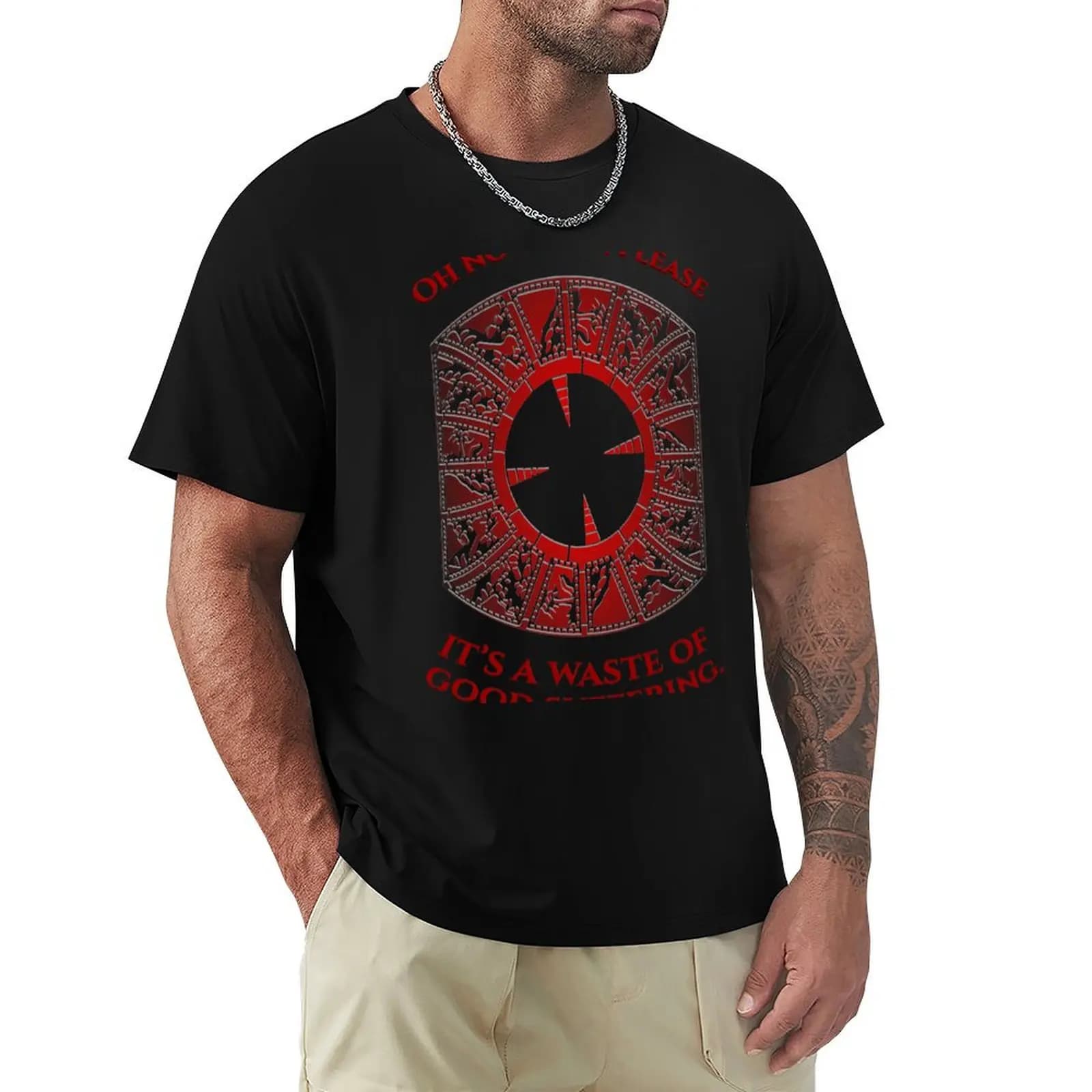 Hellraiser - Lament Configuration and No Tears Please T-Shirt Anime t-shirt boys animal print vintage graphic tee mens clothing