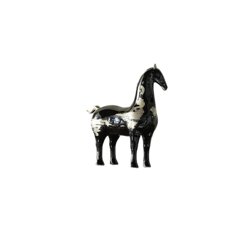 Light luxury high-end ceramic Tangma ornament porch living room TV cabinet artistic decoration housewarming opening gifts