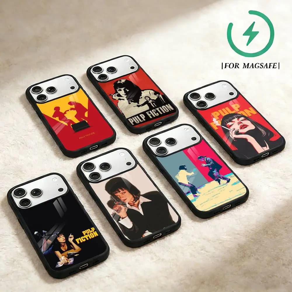 P-Pulp Fiction Movie Phone Case For iPhone 17,16,15,14,13,12,Plus,Pro,Max for Magsafe Magnetic Wireless Charging