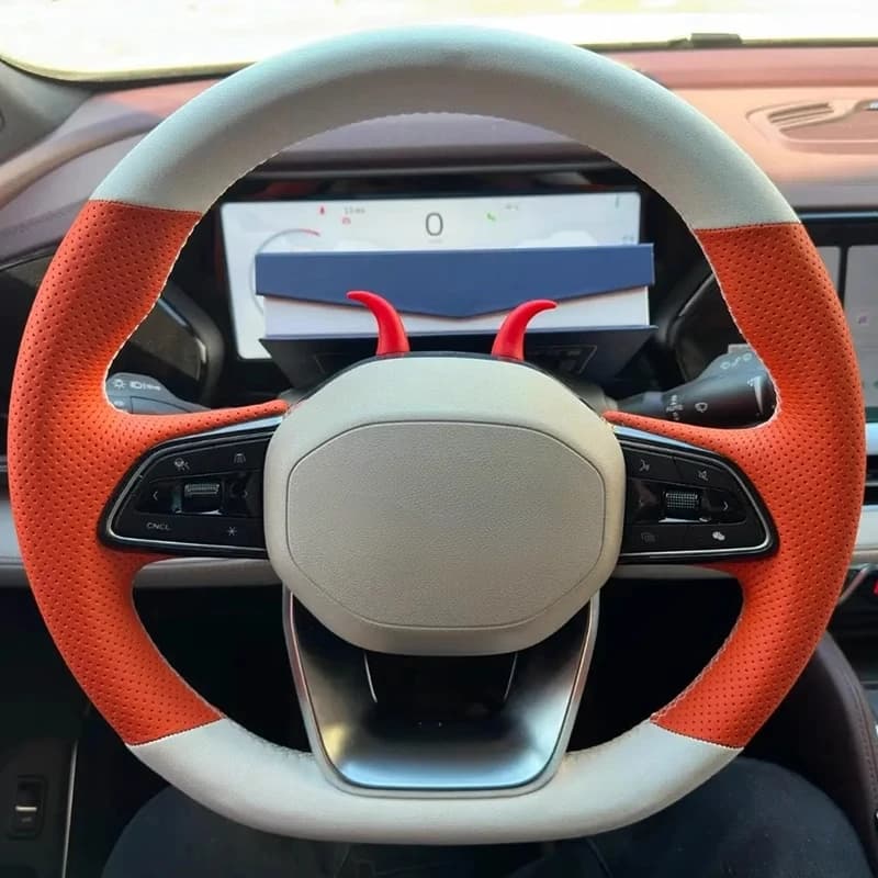 Premium Custom Fit Leather Steering Wheel Cover for 2021-2025 Geely Xingyue L & Haoyue L - Full-Wrap Handmade