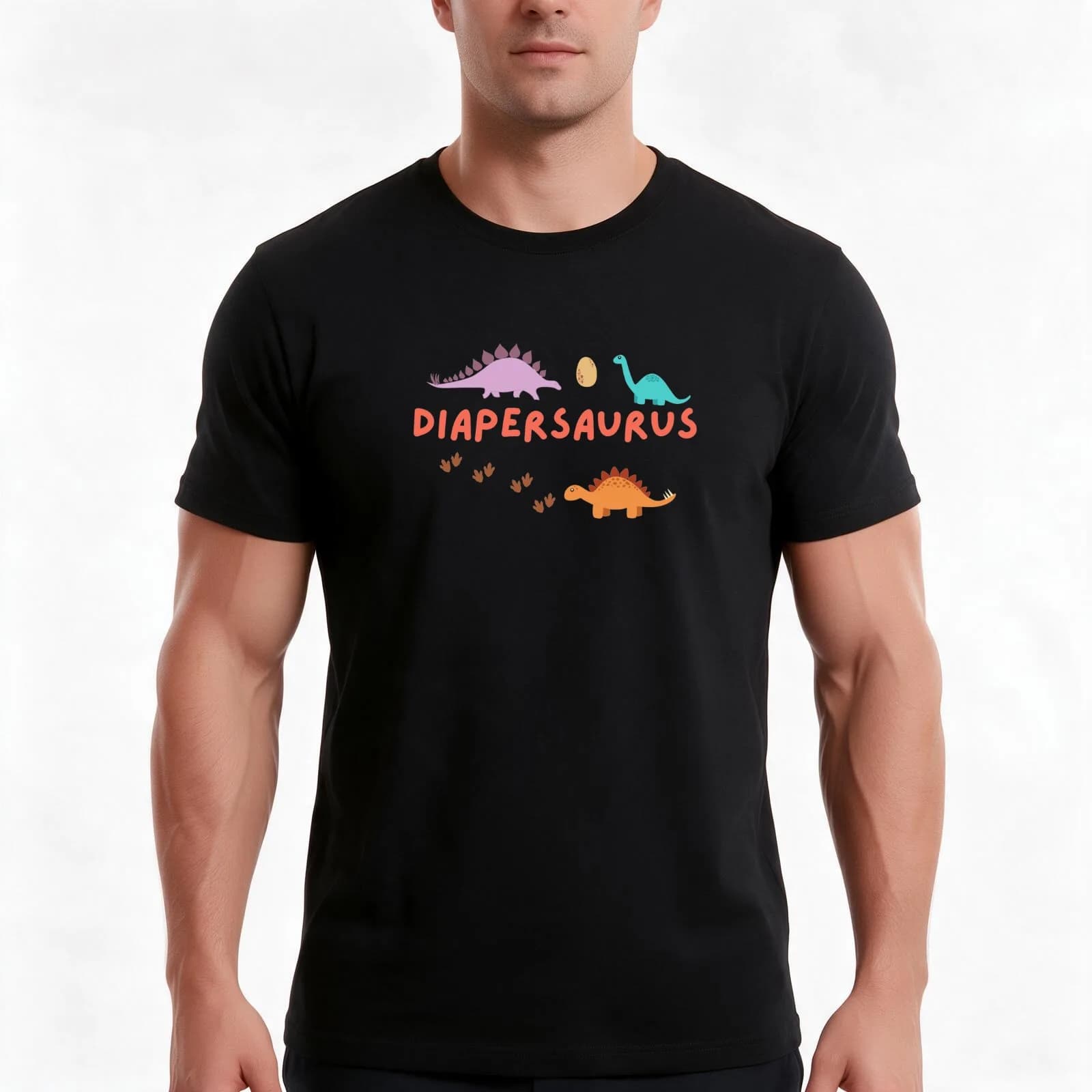ABDL 'Diapersaurus' design, Littles, Ageplay, Babyfur, T-Shirt, Summer Casual Cotton Tee, Oversized Streetwear Tops, 100% Cotton