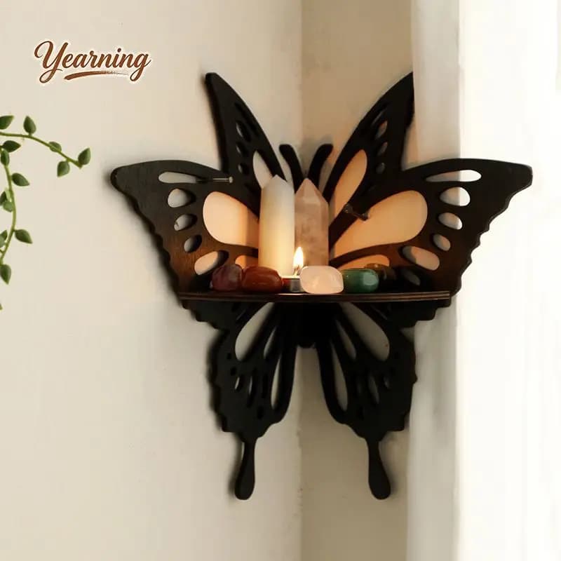 Simulated Colorful Hollow Butterfly Wall Decoration for Home Living Room Party Background Corner Decor