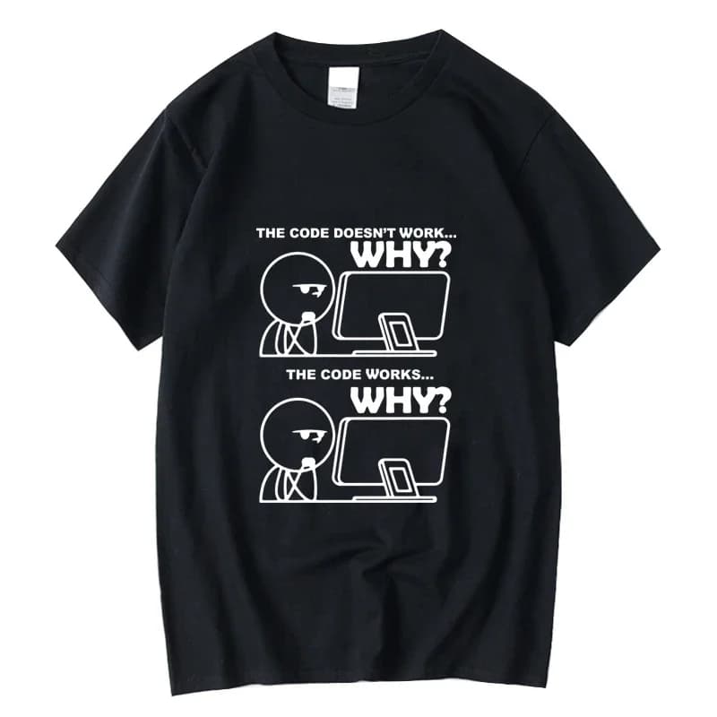 Funny Programmer T Shirt 2026 New Code Graphic 100% Cotton Men Women Unisex Oversized Heavyweight Software Engineer Geek Tops