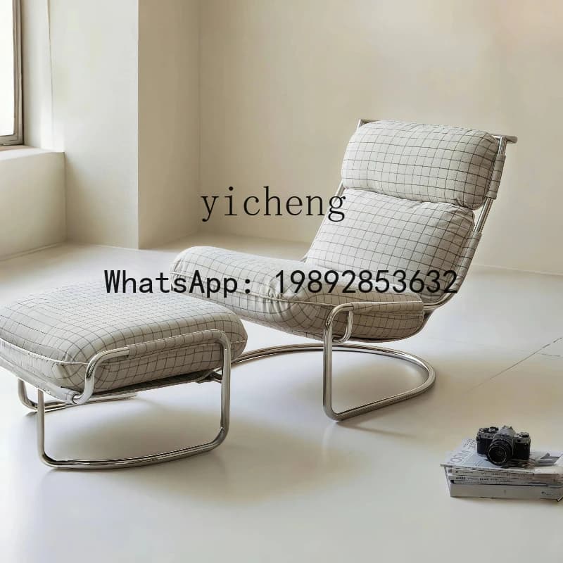 medieval Nordic new single sofa chair balcony living room recliner light luxury leisure chair