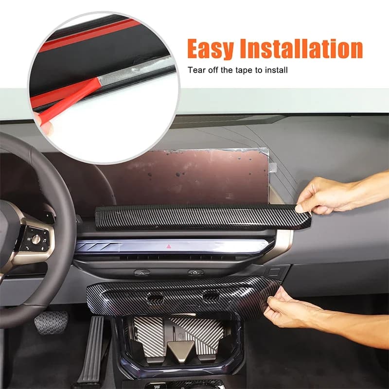 2Pcs ABS Carbon Fiber For BMW X3 G45 2025+ Car central control air outlet frame decoration sticker car protection accessories