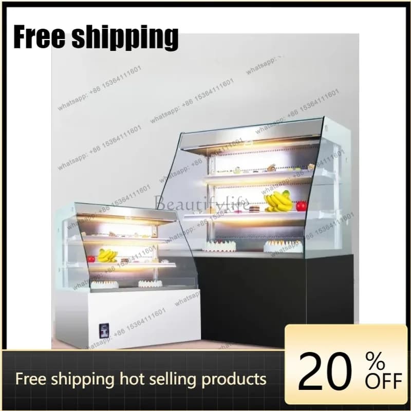 JJ Wind Screen Counter Sandwich Cabinet Open Cake Counter Refrigerated Display Cabinet Freezer Spicy Hot Fresh Cabinet Sushi D