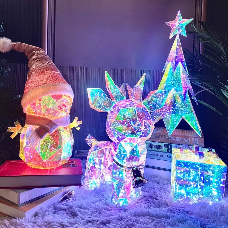 Luminous Deer Ornaments New Suitable Gift for Girlfriends Christmas Tree Gift Box Decorations Birthday Souvenirs