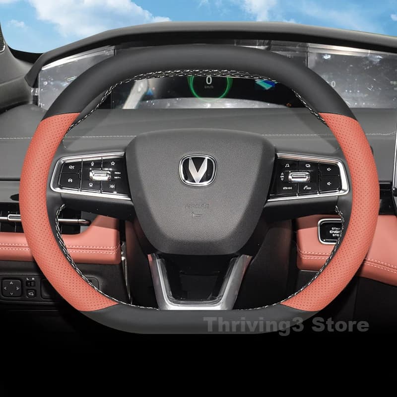 Leather Car Steering Wheel Cover For Changan uni k 2023-2025 Non-slip Covers For Covers Auto Changan uni T Accessories 2025