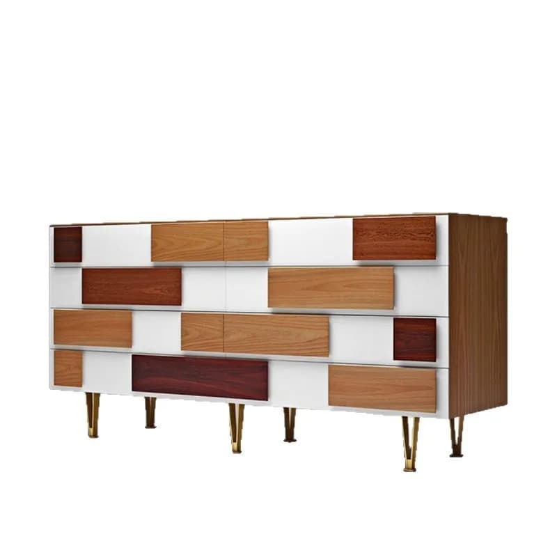 CX Modern Simple Solid Wood Creative Color-Block Bedroom Storage Cabinet Fully Assembled Entryway Entryway Cabinet