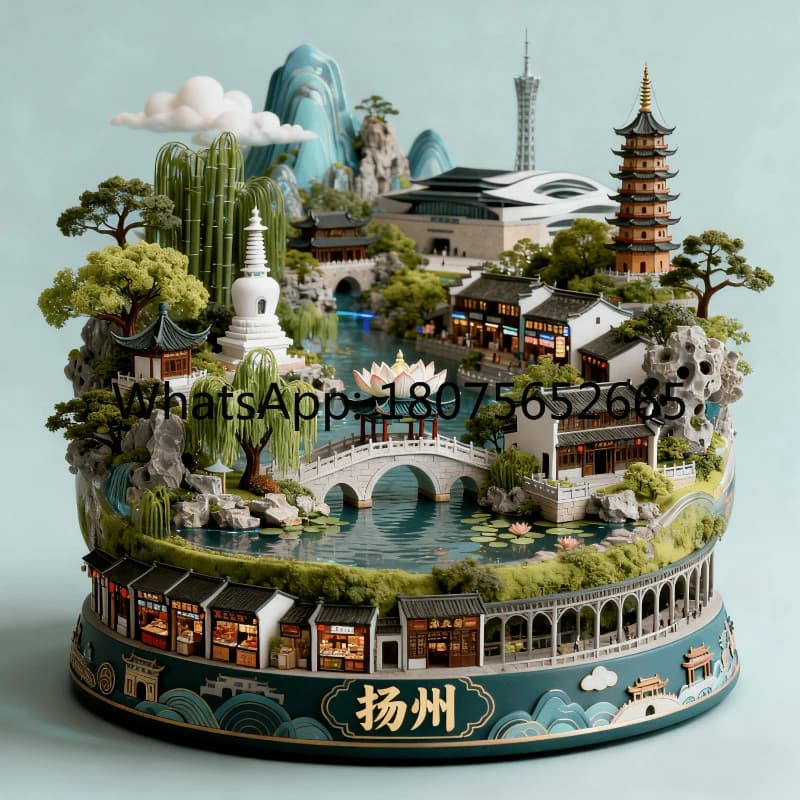 Metal 3d refrigerator magnet - embossed travel souvenir, creative gift