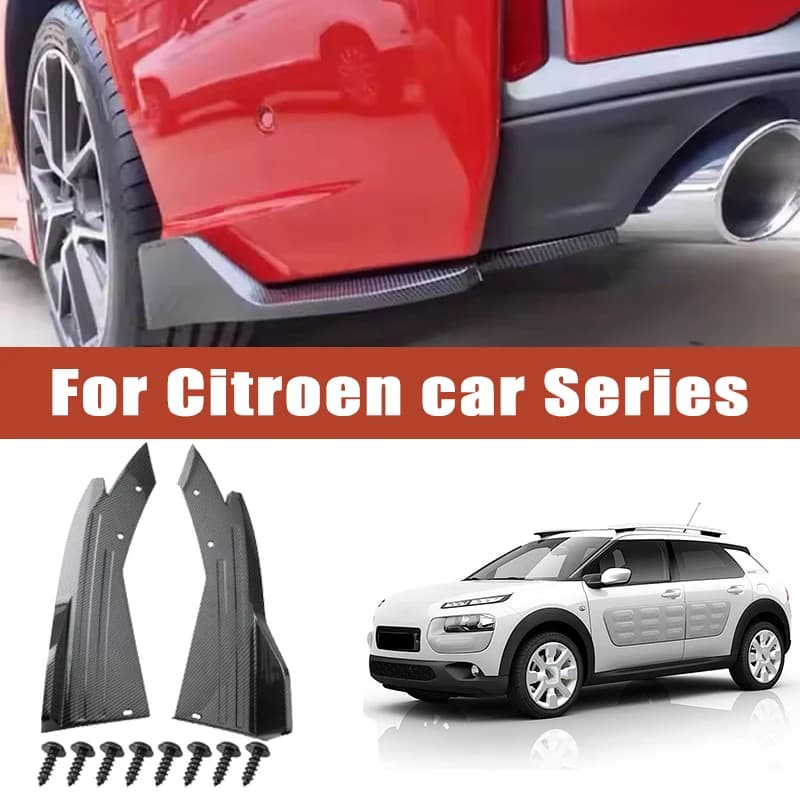 2pcs Rear Bumper Spoiler Lip Splitter Diffuser Anti-Crash Winglet Car Mod For Citroen C3 C4 C4L C5 C6 Berlingo Jumpy Picasso DS3