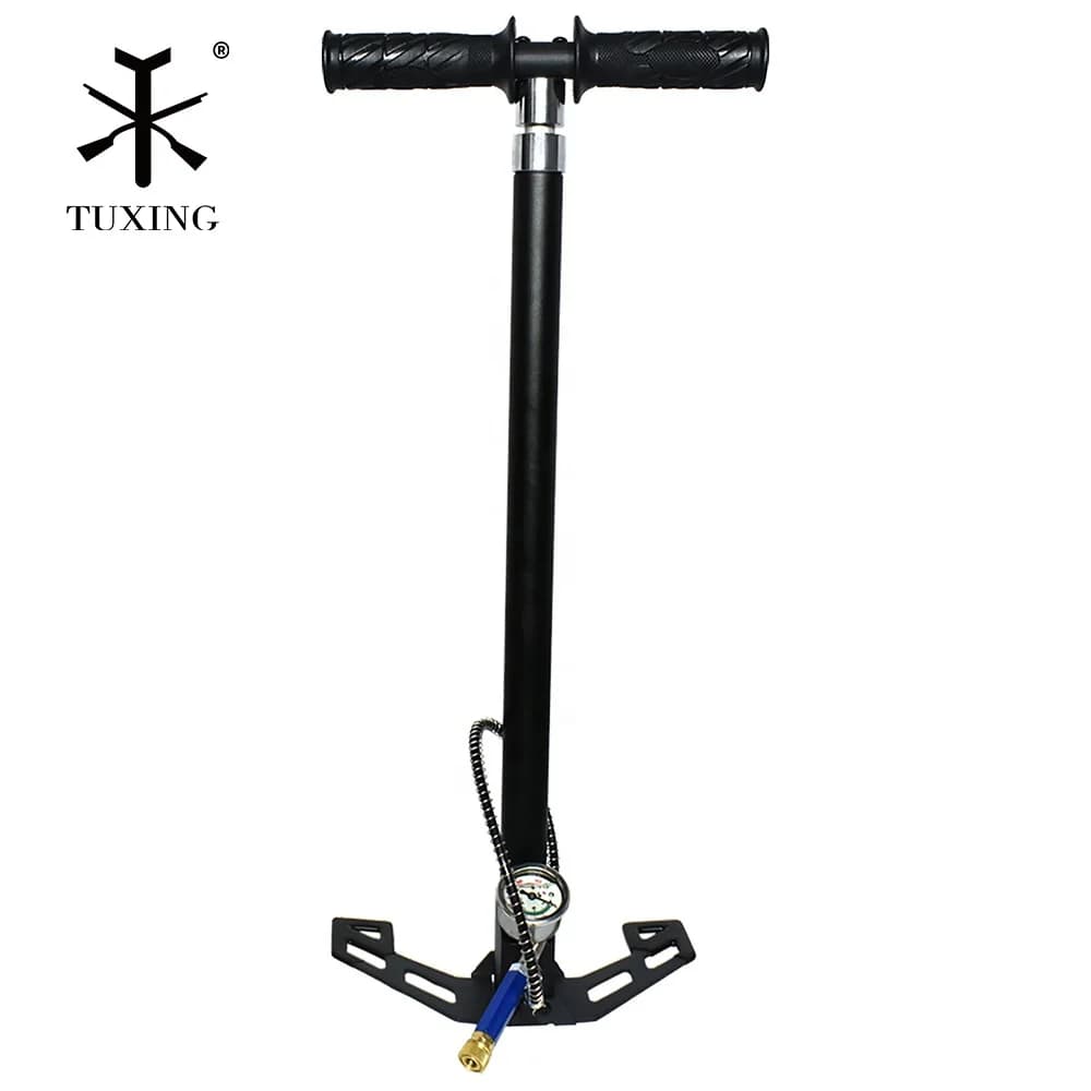 High Pressure 8MM Interface 4500psi Four Stages 300bar PCP Swimming Air Cylinder PCP Hand Pump With Oil Water Separator