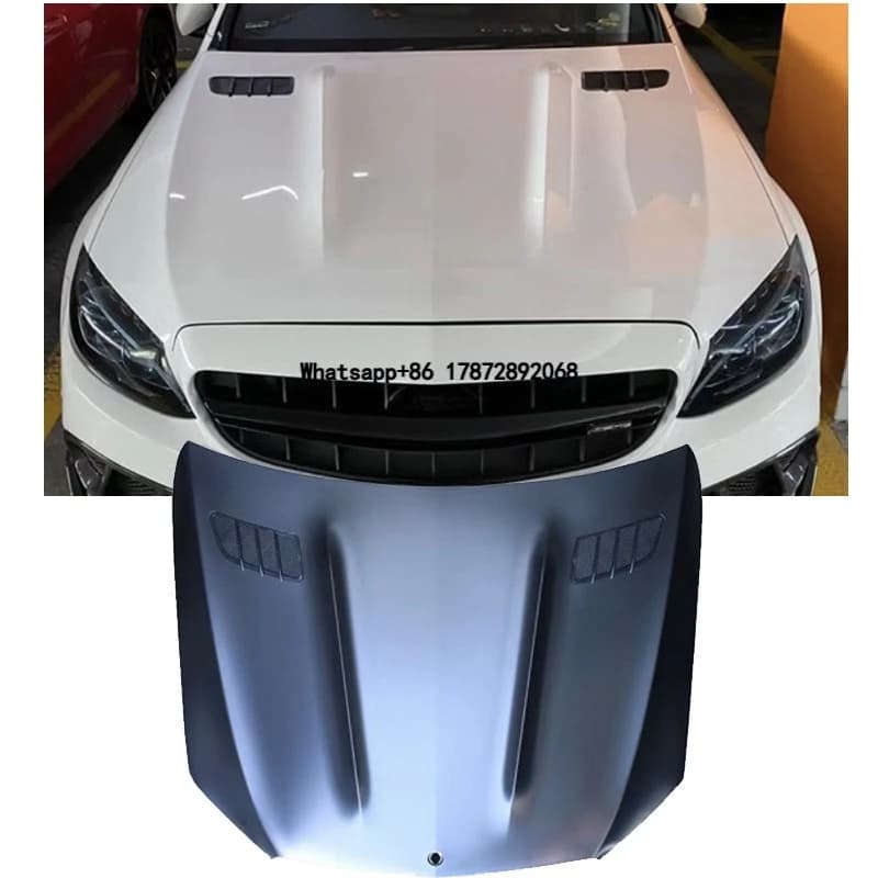 GT Style Aluminum Alloy Material Hood for C-Class W205 C200 C300 C43  Limousine Version Body Parts for C205 Cars