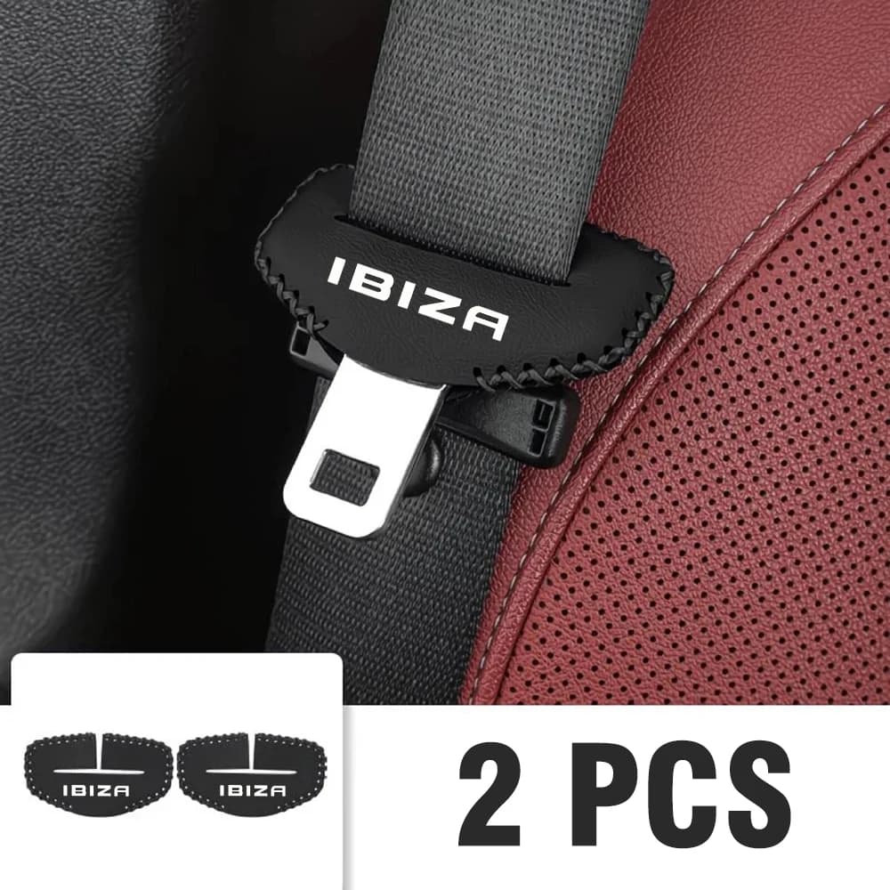2PCS Car seat belt buckle protective cover Safety plug cover anti-scratch interior anti-collision For Seat IBIZA Car Accessories