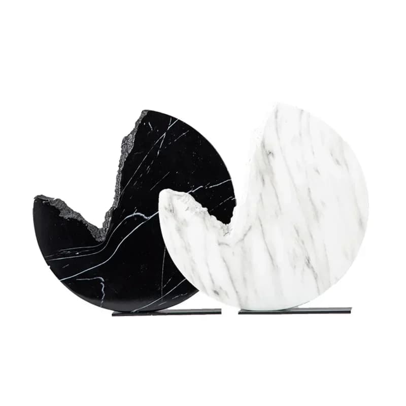 Modern marble ornaments, geometric wabi-sabi ornaments, model room living room bookcase accessories