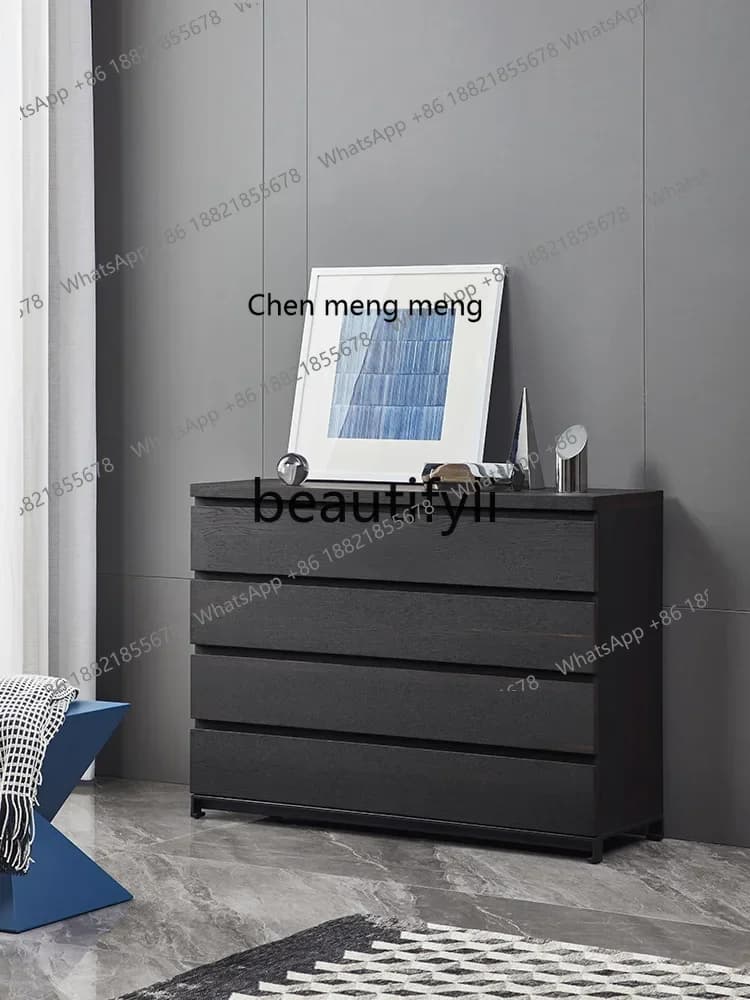 X FH  Italian Minimalist Three Four Five Chest of Drawers Combination Bedroom Modern Minimalist Storage Storage Chest of Drawers