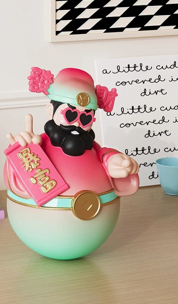 Tumbler God of Wealth ornament lucky store desktop figure