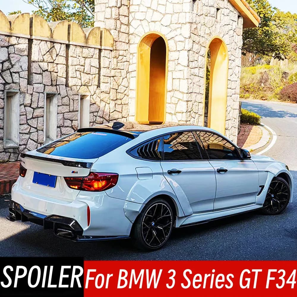 For 2013-2023 BMW 3 Series GT F34 Real Carbon Fibe Rear Window Roof Spoiler Wings Car Exterior Tuning tyling Accessories Part