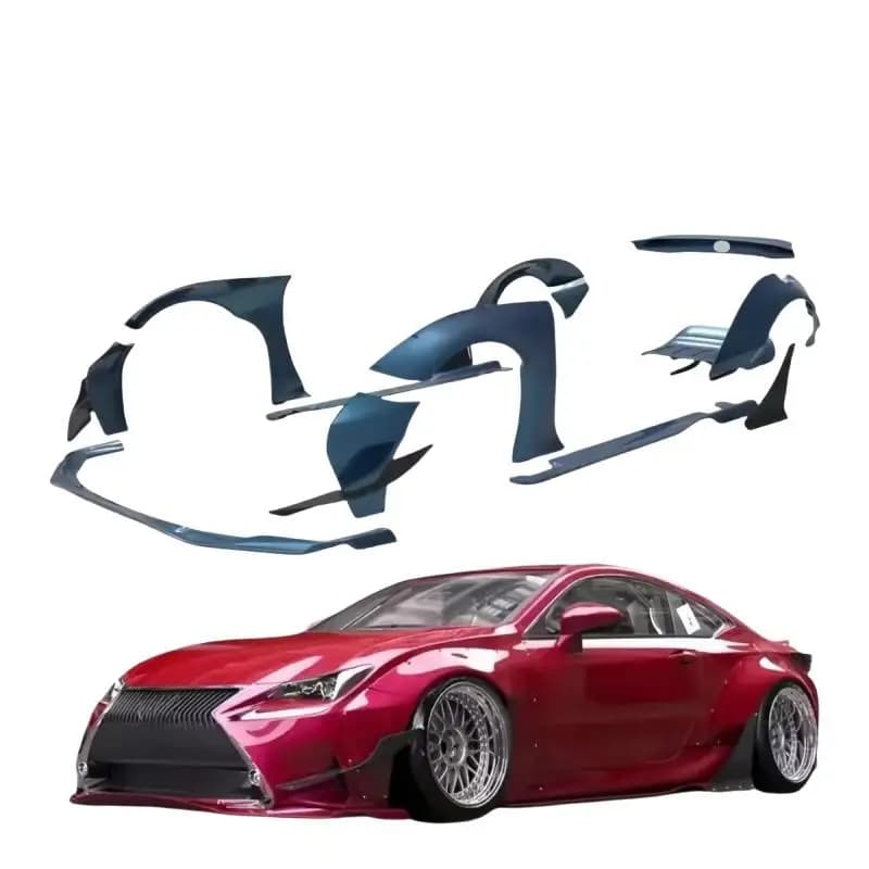 Premium Rocket Style Wide Body Kit Carbon Diffuser Spoiler Remote 350 Sport Style Universal Fit Car Guard