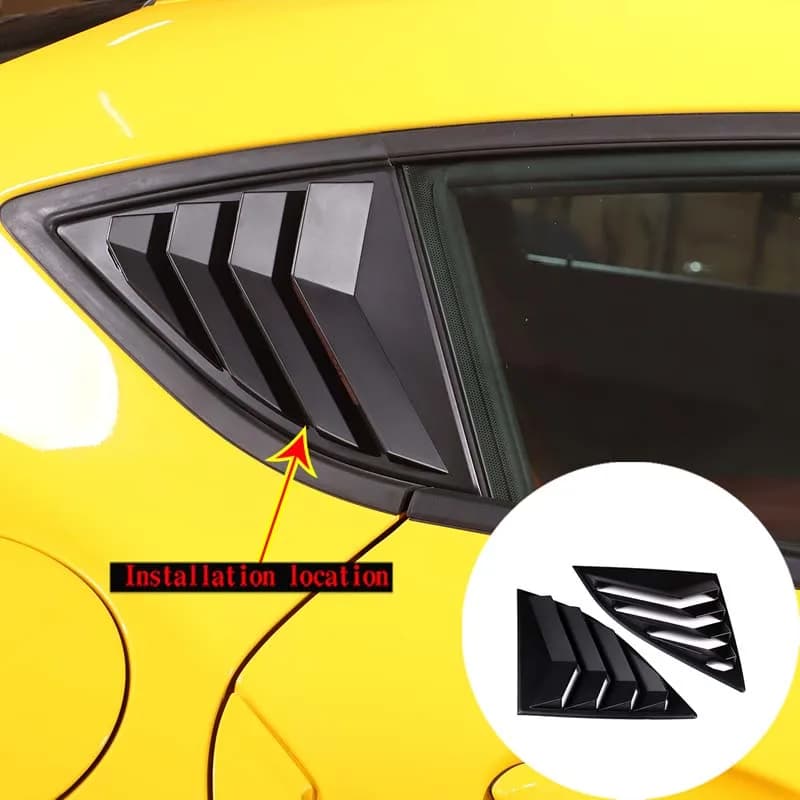 Pair Car Rear Louver Window Side Shutter Cover Trim Sticker Vent Scoop For Toyota Supra A90 A91 2019-2025 ABS Carbon Accessories