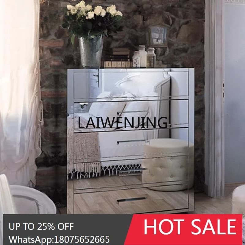 mirror chest glass furniture model room storage multi-function cabinet neoclassical