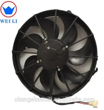 Weili 12V/24V Bus Air Conditioner Condensing Fan 7-Blade Cooling Fan for Heat Dissipation