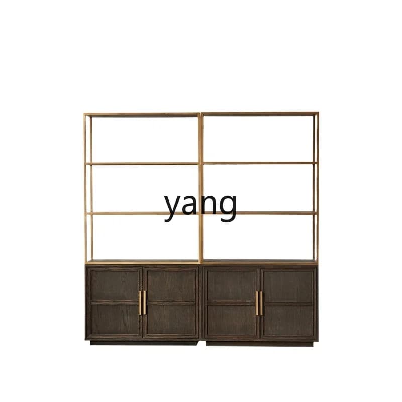 LH light luxury post-modern simple floor bookshelf small apartment home retro wrought iron bookcase