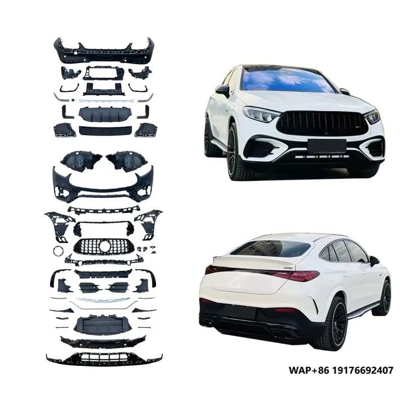 New Wholesale Body Kit for Benz C254 GLC Coupe Upgrade GLC63 AMG Coupe Style Body Kit Grille Diffuser Exhaust Pipe Bumper 2024