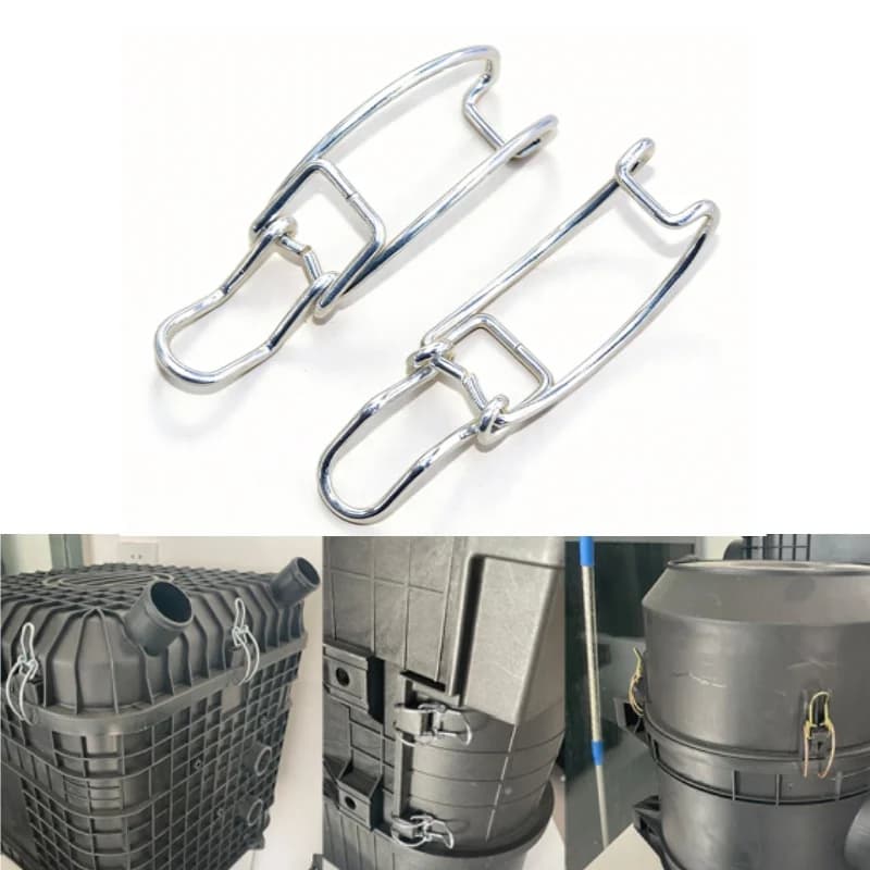 2PCS Iron Spring Clips For Car Air Cleaner Cover Housing Box Universal Auto Fastener Clamps For Multiple Models Car Accessories