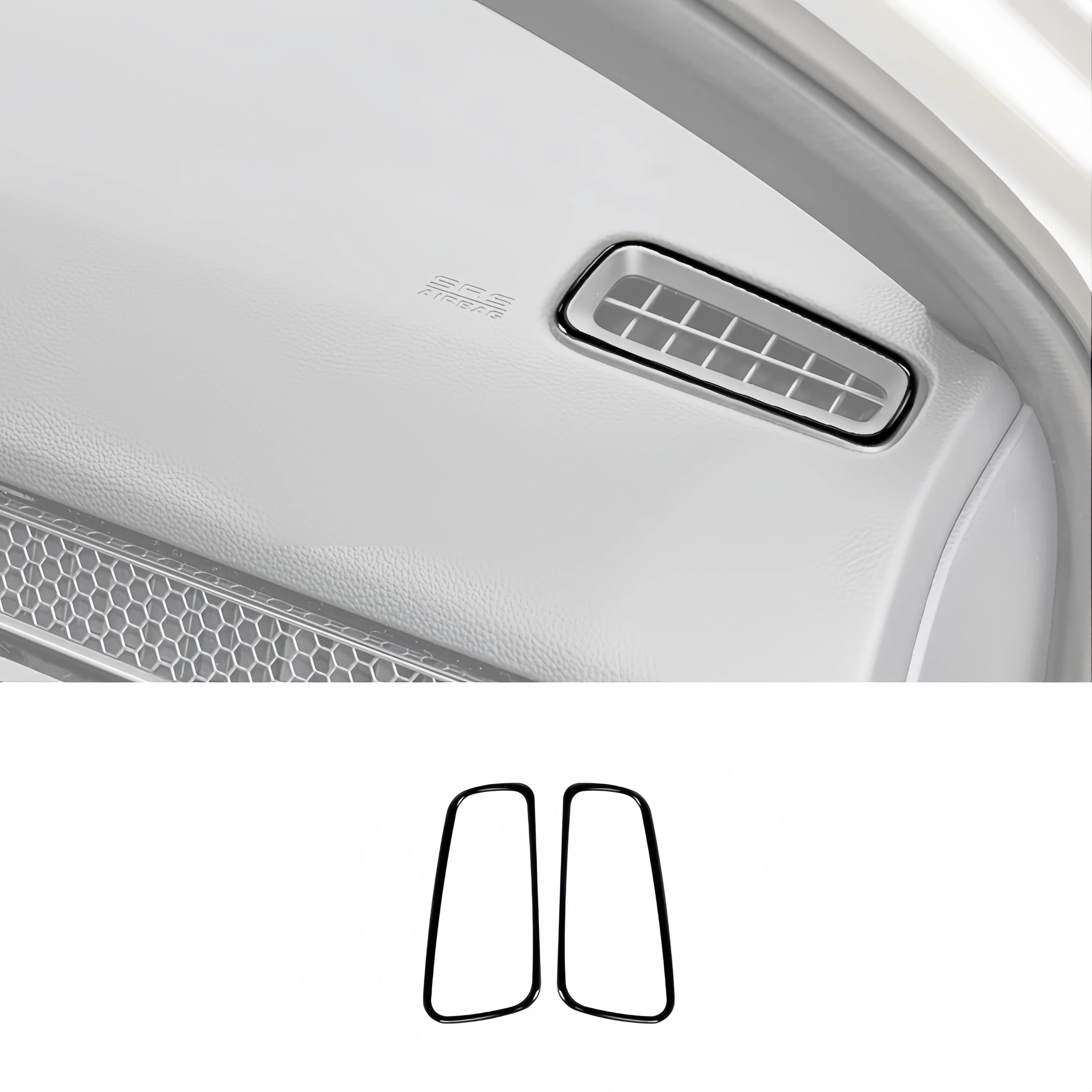 For Honda Civic 11th Gen 2022-2025 Piano Black Car Dashboard Side Air Outlet Vent Frame Trim Cover Stickers Interior Accessories
