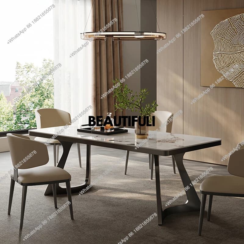 Reading Italian Dining Tables Square Design Big Kitchen Living Room Dining Tables Salon Luxury Mesas Para Comedor Furniture Home