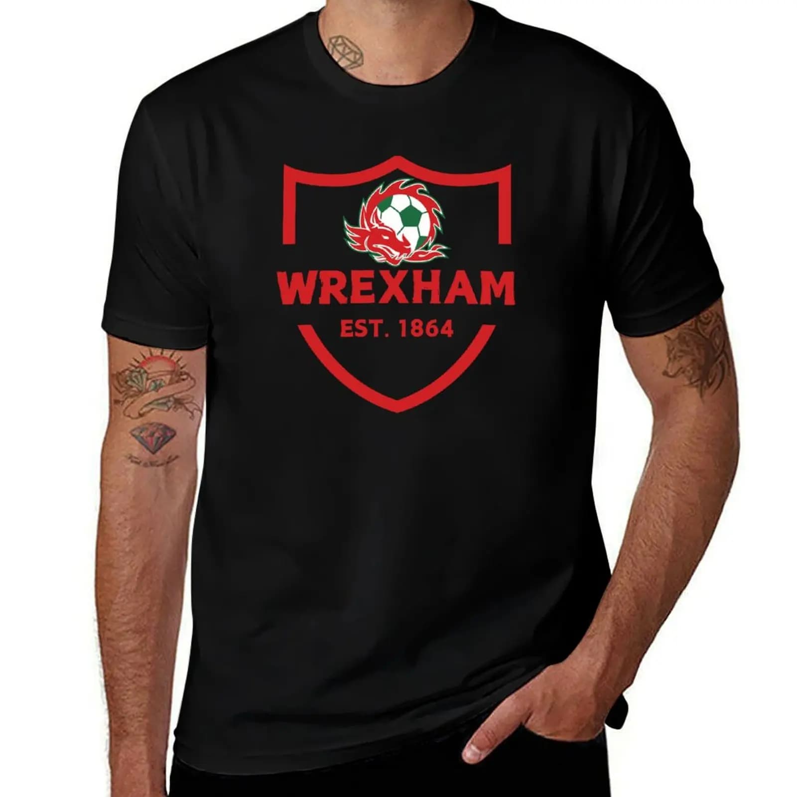 Wrexham Est. 1864: Celebrate the Legacy T-Shirt Anti-Pilling Casual T-Shirt