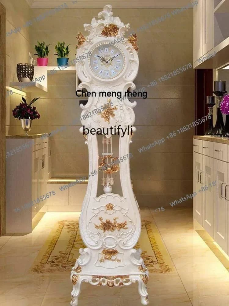 S7486 ss CXH Standing Grandfather Clock European-Style Mute Creative Clocks Classical Artistic Home Clock Idyllic Vertical Bell