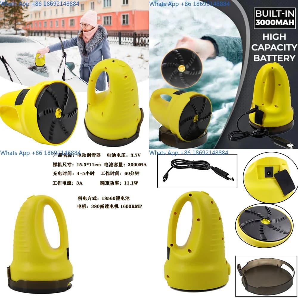 Electric Snow and Ice Scraper for Car Windshield Multi Functional Defrosting Tool