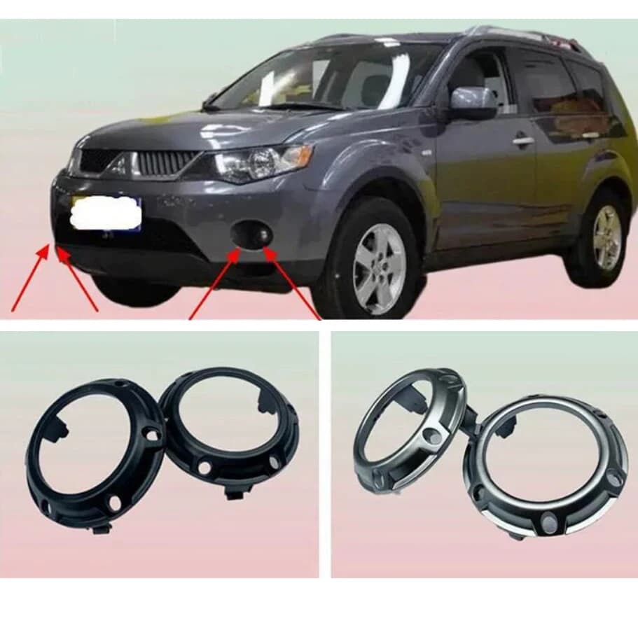 Bumper fog light frame suitable for Mitsubishi 2007 2008 2009 Outlander front bumper lampshade fog light frame decorative cover