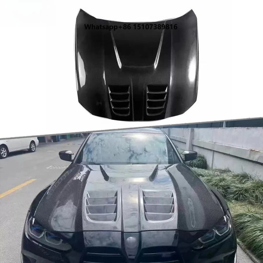 Dry Carbon Fiber G-power Style Front Hood for M3 G80 G81 M4 G82 G83 G8X Front Engine Bonnet Body Kit Car Styling