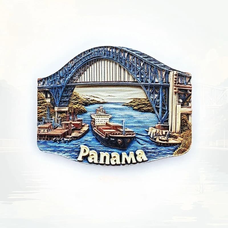 Panama Americas Bridge Fridge Magnet - 3D Engineering Souvenir Transcontinental Decor Unique Americas Gift
