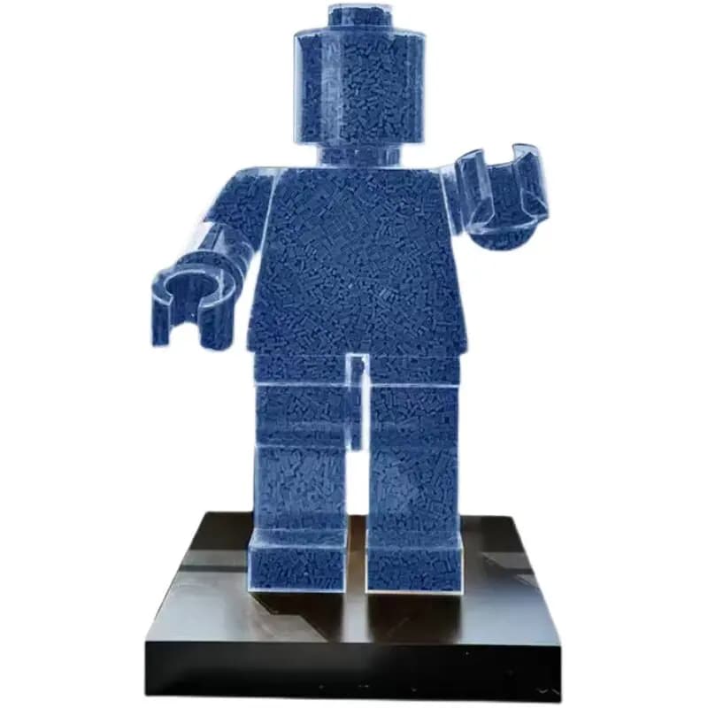 Transparent building block doll floor cartoon ornament sculpture