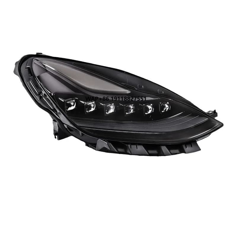 LED Headlamp Head Light Assembly Black Housing Clear Lens Upgrade Matrix Headlights for  Model 3 Model Y 2021 2022 2023