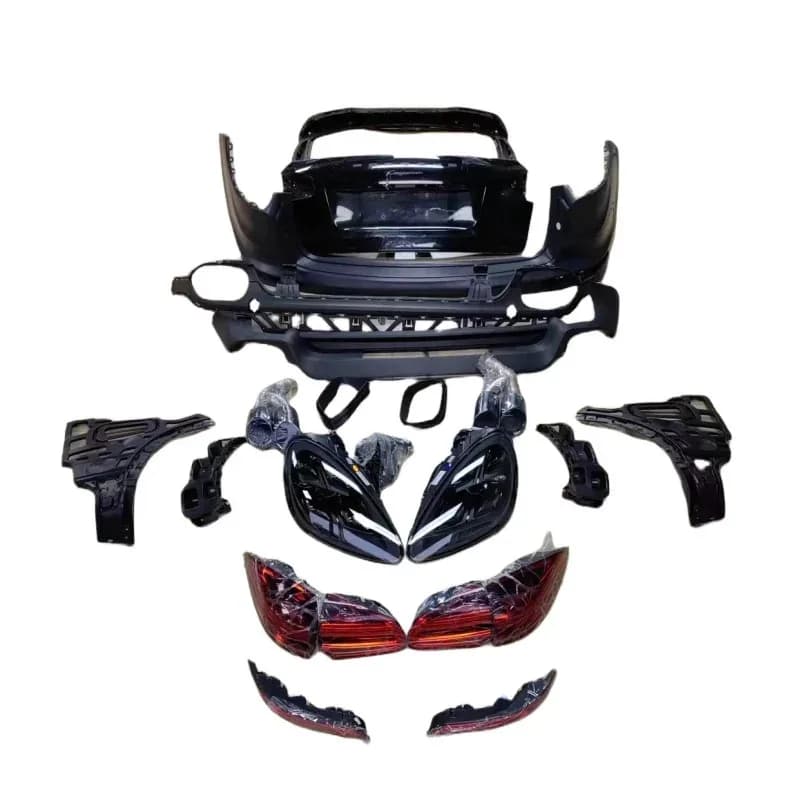 Newest For Cayenne Quality Front Rear Bumper Assemb Grille Radar Fender Radiator Engine Cover-Plastic Body Kit