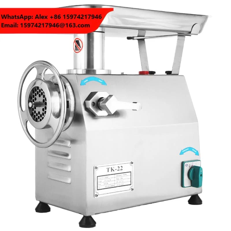 Convenient Electric Meat Grinder Mincer New Condition Motor Core 304 Stainless Steel High Speed 150kg/h Capacity For Restaurant