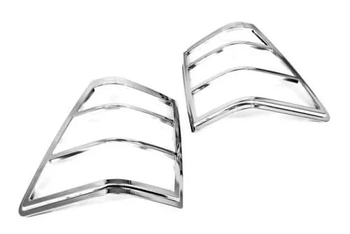 Premium Grade 2pcs ABS Rear Tail Light Lamp Cover Chrome For Jeep Grand Cherokee 05-10/(Just overlay Stick on,NOT Replacement)