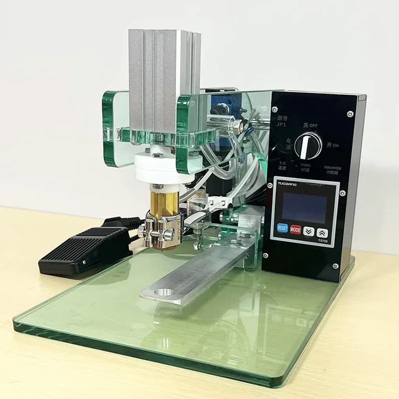 Semi-automatic One Way Degassing Valve Applicator Device Valve Hot Press Sticking Machine