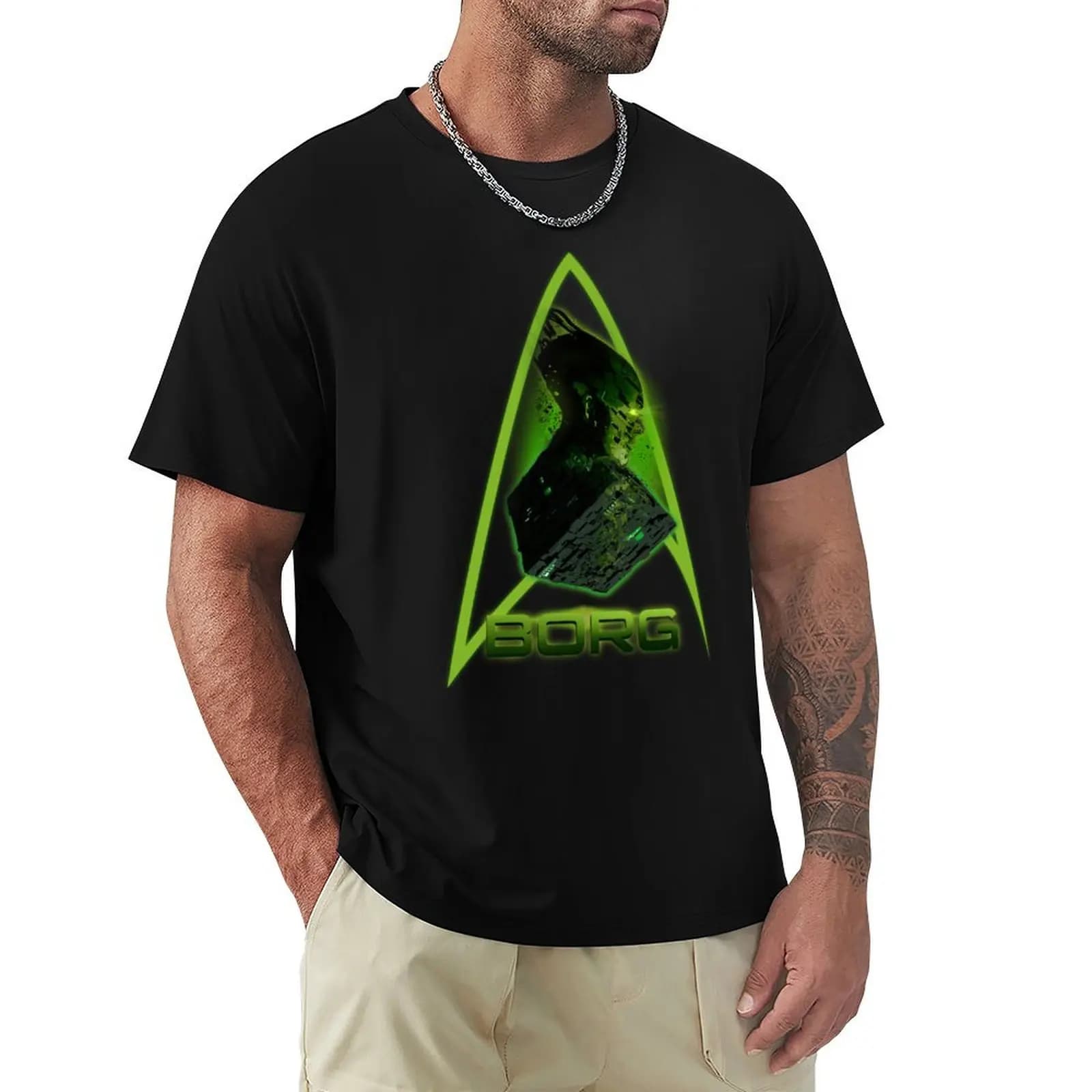 Star Trek: The Next Generation Borg Queen Starfleet Insignia T-Shirt customs design your own heavy weight t shirts for men