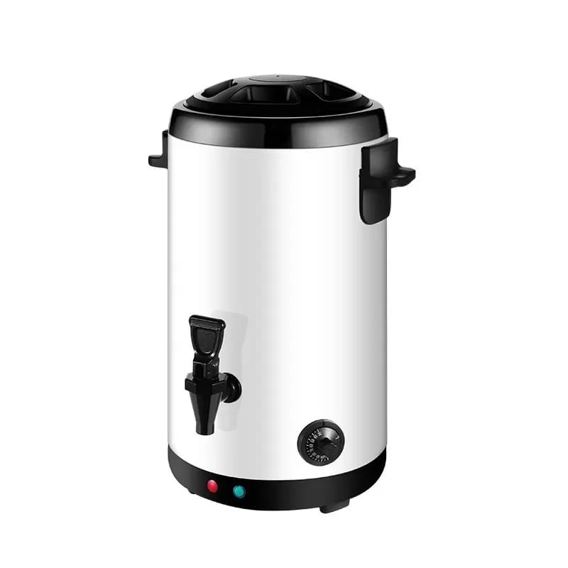 Commercial 304 baking paint electric milk tea bucket, thermal insulation double-layer hot water bucket