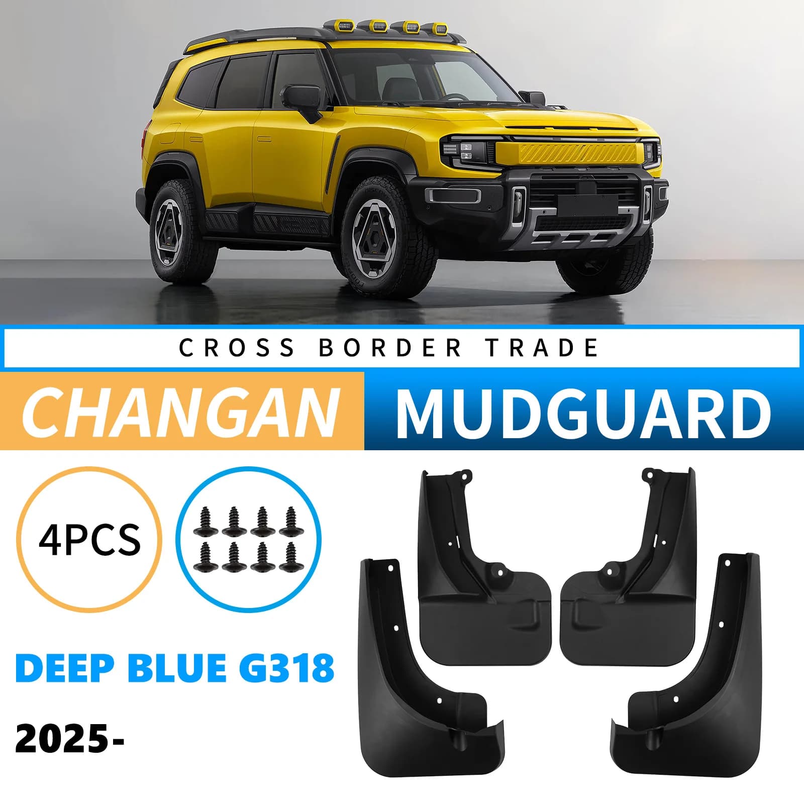 Car Auto Mud Flaps Splash Guards Fender Mudguard for Changan Deep Blue G318 2025 Professional Exterior Upgrade Parts