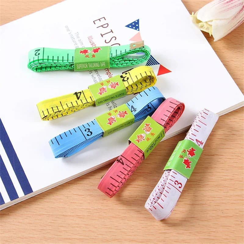 150cm/60" Body Measuring Ruler Sewing Tailor Tape Measure Soft Meter Sewing Measuring Tape Random Color